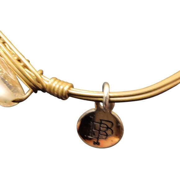 Bourbon and Boweties Maisy Gold Wire Wrapped Bangle Glittering Elegant Jewelry W - Picture 6 of 15